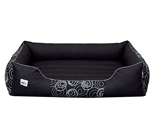 Hobbydog Cordura Prestige Perro Cama, X-Large, Negro con Ruedas