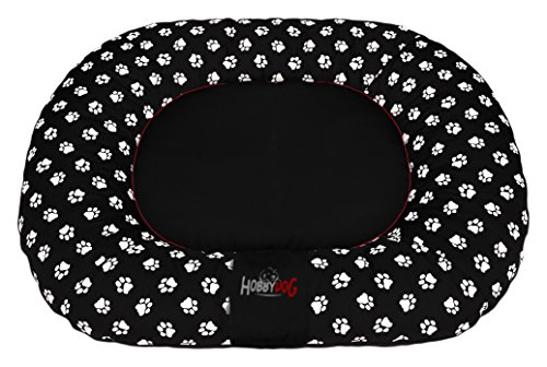 Hobbydog Ponton Prestige Perro Cama, X-Large, Negro con Patas impresión