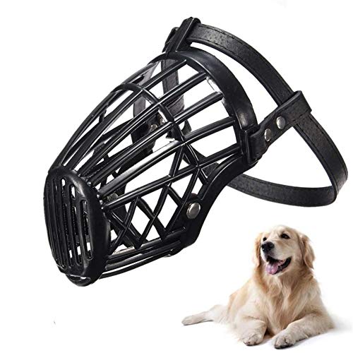 hongyupu Bozal para Perros Bozales para Perros Bozales de Perro para Evitar Comer Cubierta de la Boca para Perro De la Boca Black,size2