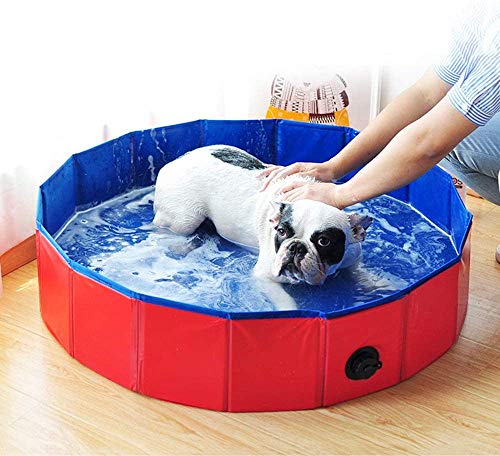 Hoom Piscina Plegable para Perros Gatos Bañera Portátil para Mascotas Plegable PVC Antideslizante y Resistente al Desgaste (80 * 20CM)