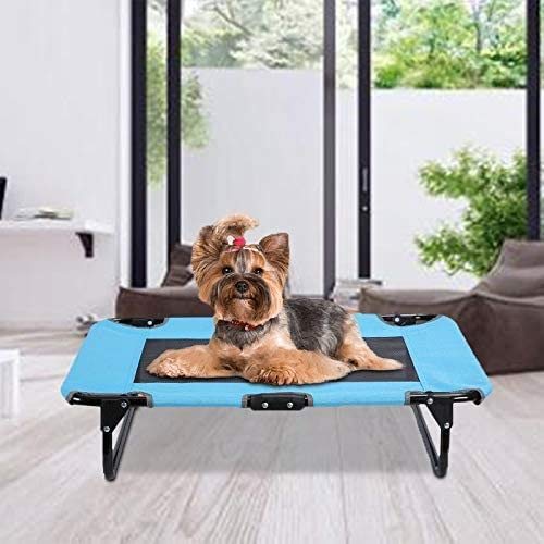 HUIJ Cama para Mascotas portátil Al Aire Libre Verano Refrigeración para Mascotas Cama elevada Cuna Cama para Perros levantada Plegable para Perros Grandes Almohadilla para Cama para Mascotas