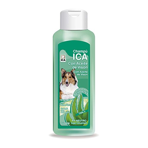 ICA CHPM38 Champú de Aceite Visón con Aloe Vera para Perros