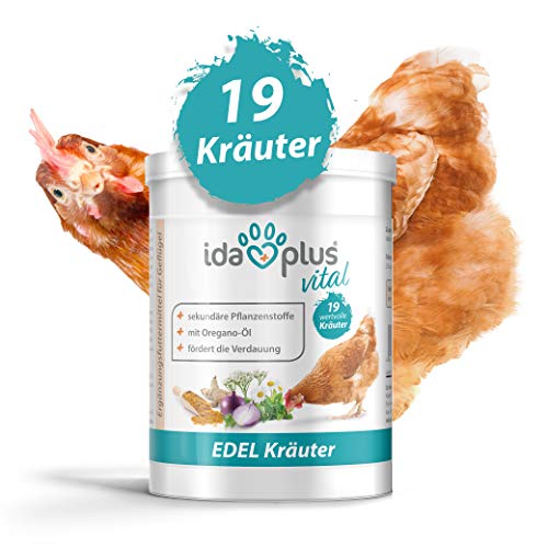 Ida Plus - Pollo de hierbas noble (500 g) - Mezcla de 19 valiosas hierbas - para digestión - Forro equilibrado 100% natural