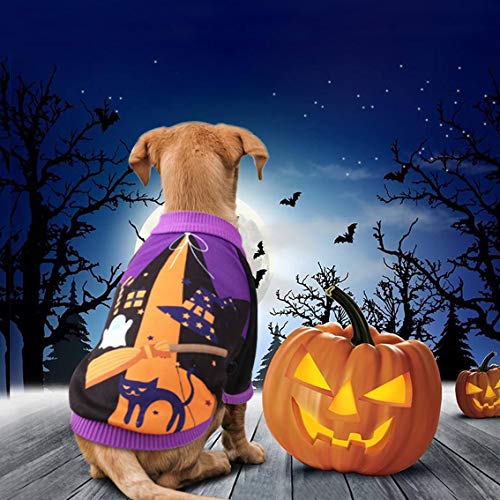 Idepet Disfraz de calabaza para mascota de, disfraz de Halloween de perro de calabaza, abrigo de vellón, suéter de gato, disfraces de fiesta, Halloween, Navidad, festival de Pascua