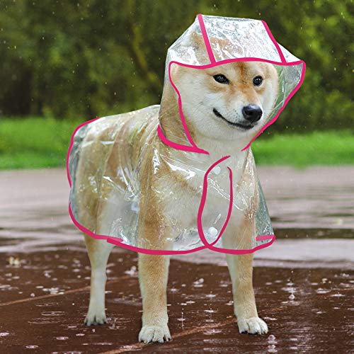 Idepet - Poncho impermeable y cortavientos con capucha para perros pequeños y medianos, como chihuahuas