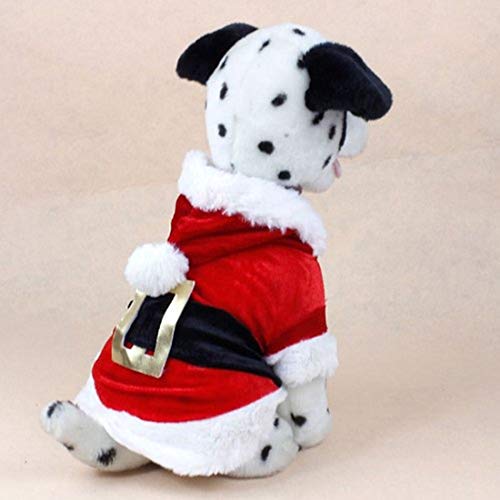 Idepet Santa Dog Costume Christmas Cotton Ropa para mascotas Invierno Sudadera con capucha Ropa para perros Ropa para mascotas Chihuahua Yorkshire Poodle