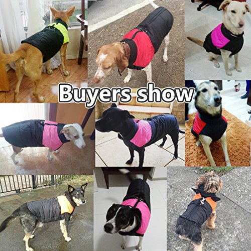 Idepet (TM) Abrigo aprueba de agua de perro para invierno Ropa para perros pequeños medianos y grandes Mascotas Tallas S M L XL XXL 3XL 4XL 5XL