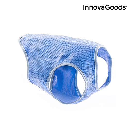 InnovaGoods IG813994 Chaleco Refrescante para Mascotas Medianas, M, Azul