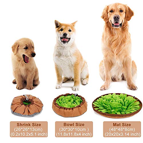 inRobert Alfombrilla Snuffle para perros, alfombrilla de alimentación para mascotas Pet Dog Snuffle para cachorros, juegos para perros y rompecabezas Juguetes de alimentación Bowl para jugar