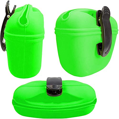 INTVN Bolsa de Comida para Perros de Silicona, 2PCS Bolsa de Entrenamiento para Mascotas Cierre Magnético con Clip y Cierre Magnético Bolsa de Entrenamiento Impermeable para Mascotas