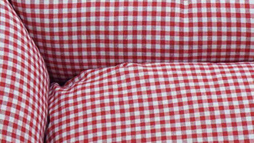 ION® Cama Cuna para Perro Y Gato Estampados Varios (Talla 3-60x50 cm, Vichy Rojo)