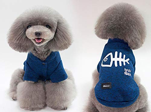 ITODA Ropa Perro en algodón Sudadera Chaqueta Caliente Epais Disfraz de Animal compañía Abrigo de Invierno Cortavientos diseño de Arista Confortable Perro Gato de pequeña Media