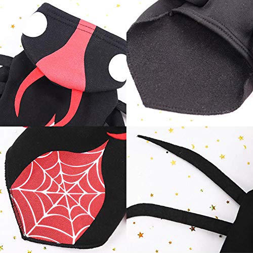 Jannyshop Disfraz de Perro Pequeño de Halloween Ropa de Araña para Peluche de Perro Convertido en Ropa Divertida Fiesta de Cosplay