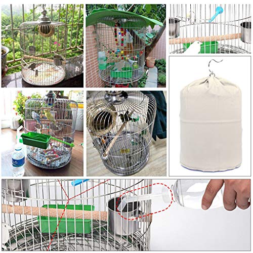 Jaulas de pájaros de Acero Inoxidable Huecas Jaulas de pájaros de tordo Casas de pájaros de estornino Pinzón Canario de Aves caninas para Mascotas (tamaño : 30CM)