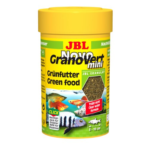 JBL 300968 Novogranovert Mini Refill Alimento Básico en Gránulos para Peces de Acuario Fitófagos, 100 ml