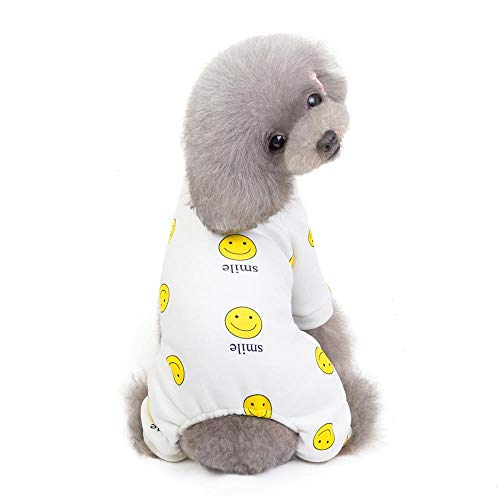 jiwenhua Ropa de Mascota Anual otoño Invierno Nuevo Traje de Mascota Teddy Perro Gruesa, 19 páginas Gruesas de Cuatro Patas, una Sonrisa Blanca, L.