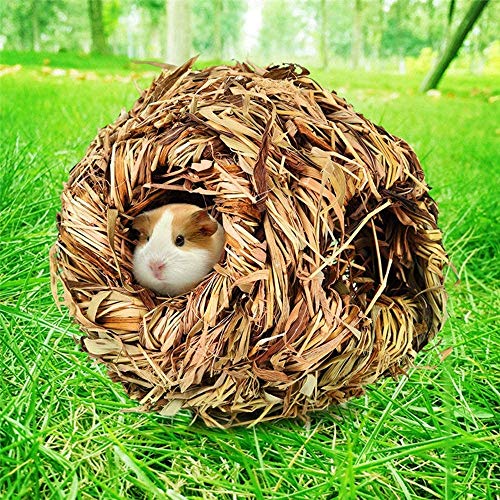 JKGHK Hierba Tejida túnel Bola Juguetes Actividad Animal Center jerarquía de la Hierba Natural Chew Guinea Pig Los jerbos Chinchilla