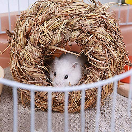 JKGHK Hierba Tejida túnel Bola Juguetes Actividad Animal Center jerarquía de la Hierba Natural Chew Guinea Pig Los jerbos Chinchilla