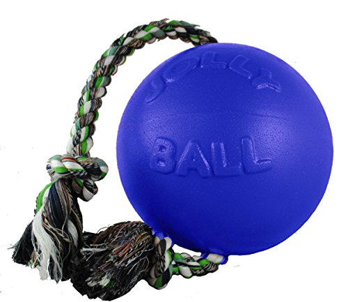 Jolly Mascotas Ball Romp-N-Roll Perro de Peluche, 10 cm, Color Azul