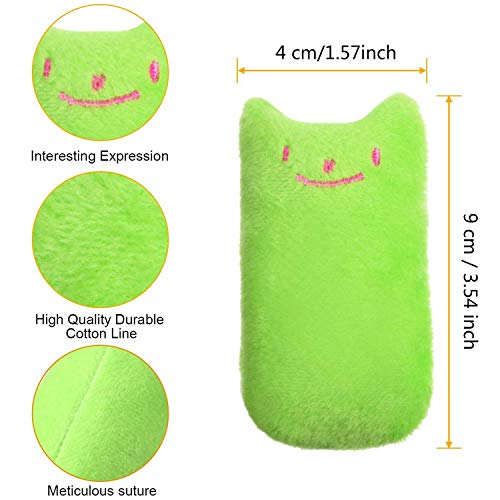 Juguete Felpa Catnip, 5 Piezas Juguetes para Gatos, Juguetes del Catnip, Gato Interactivo Juguete Limpieza de Dientes de Gato, Almohada Creativa Scratch Pet Catnip Dientes molienda Chew Toys (1-2)