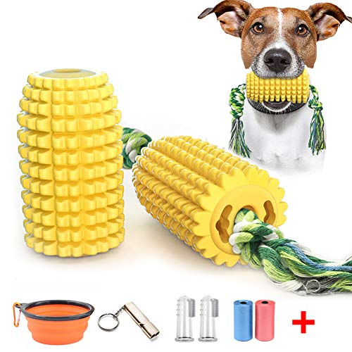 Juguetes para Morder para Perros Cepillo de Dientes con Perro de Juguete interactivo con cuerda de algodón Palillo de limpieza de dientes resistente y resistente Regalo de Amante de los Animales