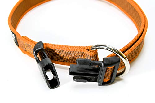 Julius-K9 Color & Gray Collar, 25 Mm (39-65 Cm), Naranja-Gris