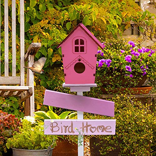 juman634 2 Paquetes: Construcción Y Pintura DIY Birdhouse (Incluidas Pinturas Y Pinceles) -Crafts DIY Birdhouse Kit Adecuado para Niños Menores De 3-10 Años: Atrae La Decoración del Hogar Birdie