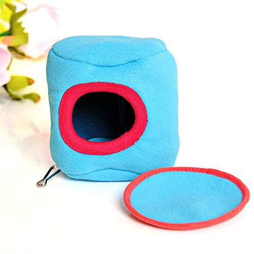 JUNGEN Pequeña Mascota Cama de hámster casa muñón Forma de árbol Nido de hámster con muñón de Franela para Mascotas Rata Loro Ardilla Mantener Caliente 1 PC