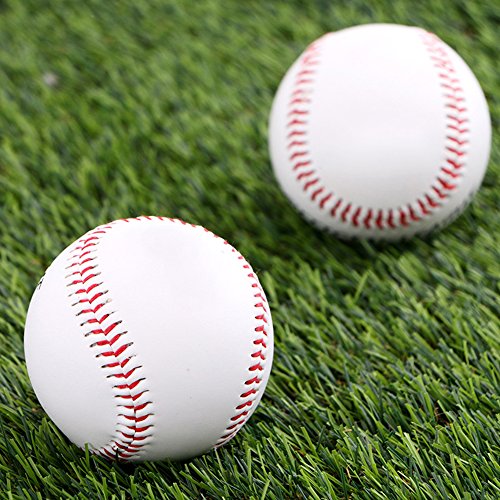 Kanggest 9 Pulgadas de Béisbol Blanco Balón de Entrenamiento Suave Golpeó la Pelota Mascota Perro Masticar Bola Juguetes para Mascotas