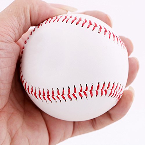 Kanggest 9 Pulgadas de Béisbol Blanco Balón de Entrenamiento Suave Golpeó la Pelota Mascota Perro Masticar Bola Juguetes para Mascotas