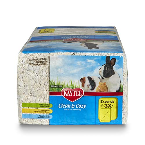 Kaytee Superpet | Clean & Cozy Animales pequeños/Roedor/Cama para hámster | Blanco | 99,9% Libre de Suciedad| Control de olores | 85 litros