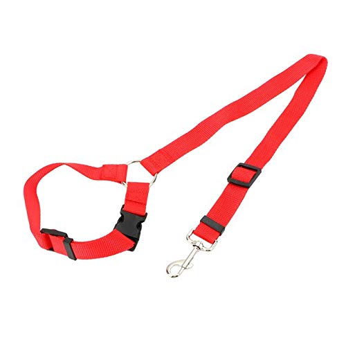 KGCA Nylon Fabric Pet Dog Supplies Ajustable Auto Seatbelt Harness Arnés Pet Dog Cat Coche Cinturón De Seguridad Cinturón De Seguridad para Mascotas Cinturones De Seguridad Clip Rojo