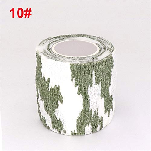 KGDUYH Duradero 4.5m Camuflaje del Abrigo del Dedo Cinta Caza Disfraz Elastoplast Auto Adhesivo Deportes Protector de la Rodilla del Tobillo Vendaje Atlética para la protección Deportiva