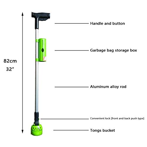 KHUY Recogedor de Basura para Mascota Cachorro Perro Gato Recogedor de Residuos de Interior Herramientas de Limpieza al Aire Libre Recogedor Basura Jardin
