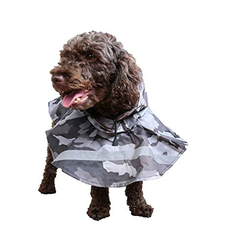 KoKoBin - Chaqueta Reflectante con Capucha para Perros, Ultraligera, Transpirable, Impermeable, Funda para la Lluvia para Perros Grandes y medianos