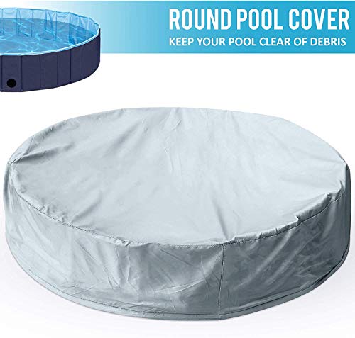 KOPEKS Funda para Piscina de Perros Cobertor Bañera Niños Plegable para Piscinas de Mascotas - 80cm