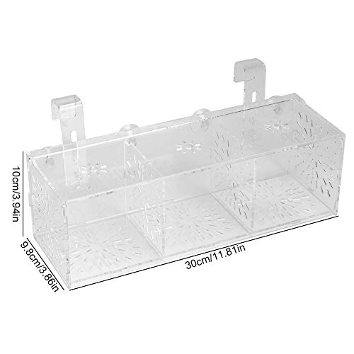 KSTE Acrílico Transparente Fish Tanque de Aislamiento Breeding Box Acuario criadero Incubadora Holder (C)