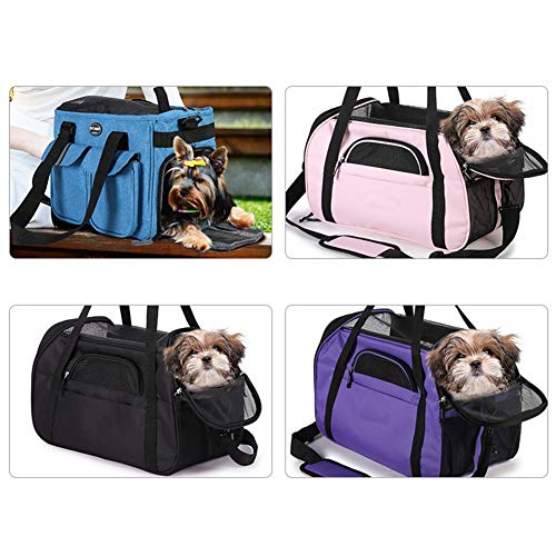 KSTORE Pet Bolsa de Transporte para un Transporte cómodo Cuadro de Perros y Gatos Suave Viaje taleguilla Viaje portadora aerolínea de Jaula,Rosado