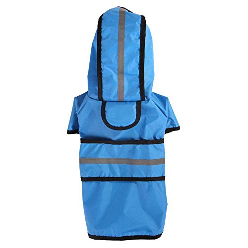 KTENME - Poncho Impermeable Ligero para Mascotas con Tira Reflectante, para Perros pequeños, medianos y Grandes (XXL, Amarillo)