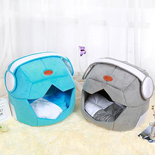 Kuuboo - Cama de Perro o Gato de Felpa Suave, casa cómoda Lavable, extraíble, Plegable para Las Cuatro Estaciones. Saco de Dormir, Nido, Cueva para papillón, Pomeranian, Teddy, guimba, Mini Perro