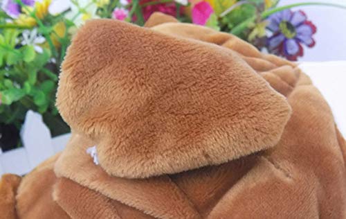 LAARNT Peluche para Perro Sharpei de simulación de 25 cm, Figura de Perro acostado Suave y Lindo marrón Claro