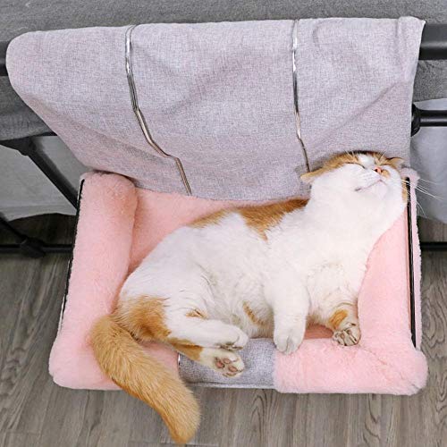 Las camas colgantes de mascotas Cama del gato del gato extraíble Alféizar Salón Hamacas de Kitty Cat cama colgante acogedor portador del animal doméstico de la hamaca cama de asiento Hamaca mascota