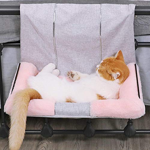 Las camas colgantes de mascotas Cama del gato del gato extraíble Alféizar Salón Hamacas de Kitty Cat cama colgante acogedor portador del animal doméstico de la hamaca cama de asiento Hamaca mascota