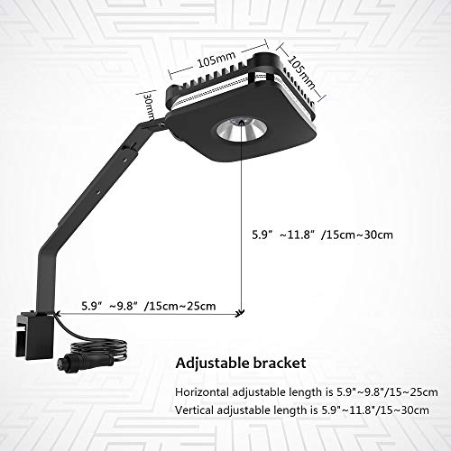 Leite Lámpara de Acuario, iluminación LED para Plantas de Acuario Peces de Coral Marino 30~60cm (P30 Agua SaladaF)