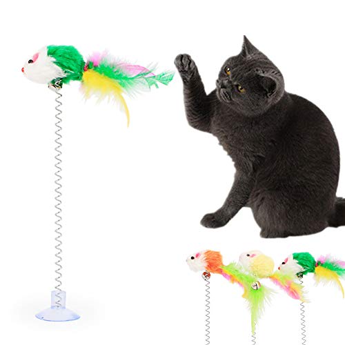 Lidylinashop Juguetes Gato Juguete Gato Interactivo Gato Juguetes Cat Bolas de Juguetes Varita de Gato Juguetes interactivos para Gatos de Interior Rat