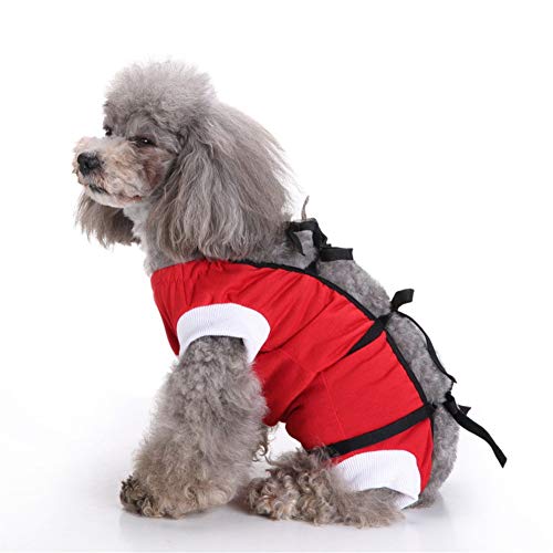 Lidylinashop Ropa para Gatos Pequeños Traje De Recuperación para Gatos Camiseta médica para Perros Perro quirúrgico Chaleco Red,XS