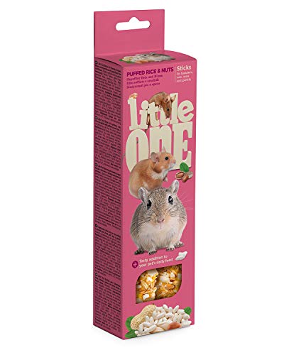 Little One Snack Roedores Arroz Inflado y Nueces 2 Sticks x 55 gr