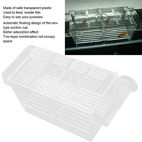 Liyeehao Caja de cría de Peces, Criadero de peceras de Doble Capa Caja de Aislamiento de Pescado Incubadora de cría Incubadora de acuarios de aclimatación para Peces pequeños pequeños camarones Guppy