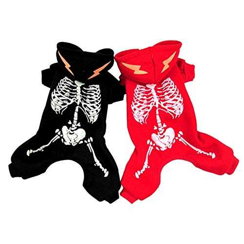 LLSS Halloween Mascota Perro Ropa Disfraz Horror Esqueleto Ropa para Perros Chihuahua Ropa Halloween Perro Disfraz para Perros pequeños y medianos