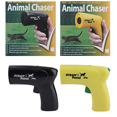 Losenlli Ultrason Perro Gato Repelente Infrares Lasee Chaser Mini Portátil Entrenador de Animales Dispositivo de Control de Parada de Corteza Suministros de Mascotas